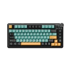 კლავიატურა: AULA AU75 Gasket Wireless Mechanical Keyboard Dark /Green/Orange (Bloomfield Switch)