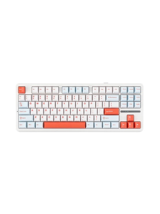 კლავიატურა: AULA F87 RGB Mechanical Gaming Keyboard Sunset Coast Blue/White/Orange (Smart Axis V3)