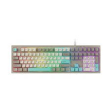 კლავიატურა: AULA S102 Wired Membrane Keyboard Light Gray/White/Turquoise