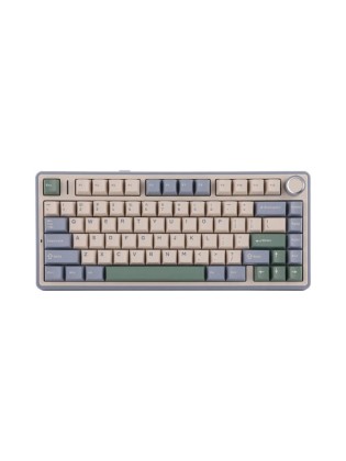 კლავიატურა: AULA F75 Wireless Mechanical Keyboard Cedar Green Light Purple/Beige/Light Green (Reaper switch)