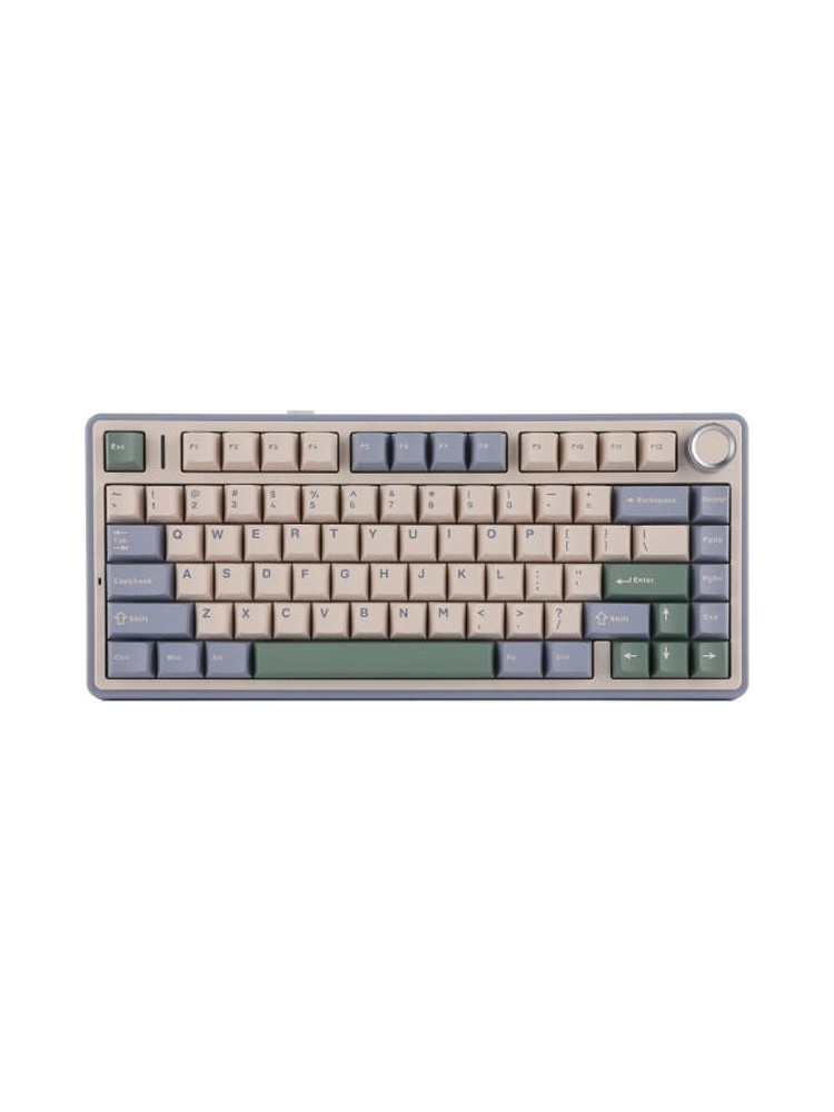 კლავიატურა: AULA F75 Wireless Mechanical Keyboard Cedar Green Light Purple/Beige/Light Green (Reaper switch)