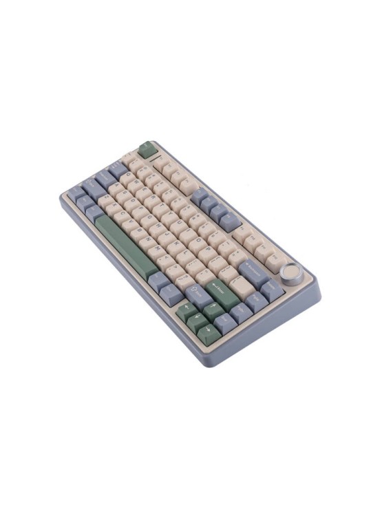 კლავიატურა: AULA F75 Wireless Mechanical Keyboard Cedar Green Light Purple/Beige/Light Green (Reaper switch)