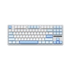 კლავიატურა: AULA F87 RGB Mechanical Gaming Keyboard Sea Salt Blue Light Blue/White/Dark Blue (Gray Wood Switch)