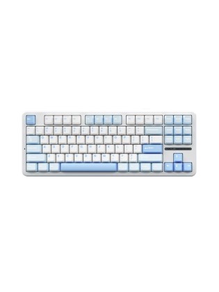 კლავიატურა: AULA F87 RGB Mechanical Gaming Keyboard Sea Salt Blue Light Blue/White/Dark Blue (Gray Wood Switch)