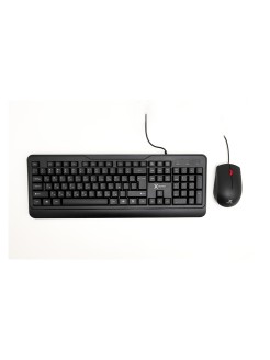 კლავიატურა-მაუსი: Vertex VX-501B Wired Keyboard & Mouse Combo EN/RU Layout Black