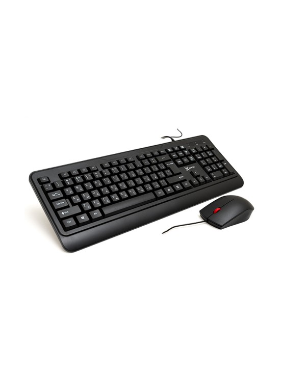 კლავიატურა-მაუსი: Vertex VX-501B Wired Keyboard & Mouse Combo EN/RU Layout Black