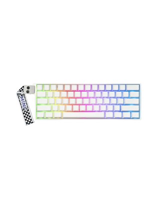 კლავიატურა: AULA MINI60 HE PRO Tri-Mode Wireless Side-engraved keycaps Gaming Keyboard White (Mistcloud Magnetic Switch)