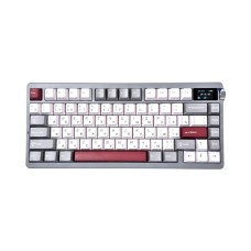 კლავიატურა: AULA NOVA75 RGB Wireless Tri-mode Mechanical Keyboard Red/Gray/White (Caramel Latte Switch)