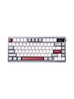 კლავიატურა: AULA NOVA75 RGB Wireless Tri-mode Mechanical Keyboard Red/Gray/White (Caramel Latte Switch)