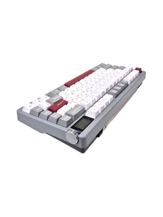 კლავიატურა: AULA NOVA75 RGB Wireless Tri-mode Mechanical Keyboard Red/Gray/White (Caramel Latte Switch)