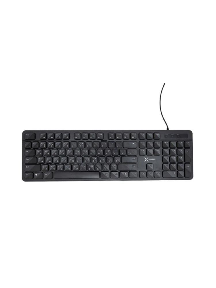 კლავიატურა: Vertex VX-301B Wired Keyboard EN/RU Layout Black