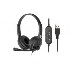 ყურსასმენი: 2E CH12 USB Headset Black - 2E-CH12SU