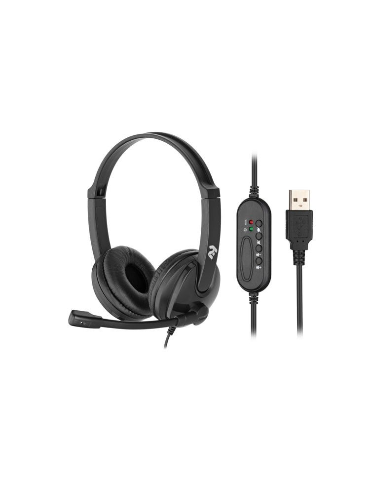 ყურსასმენი: 2E CH12 USB Headset Black - 2E-CH12SU