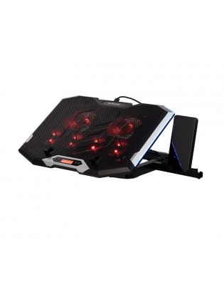 ნოუთბუქის გამაგრილებელი: 2E Gaming Laptop Stand LED/RGB Backlight Black - 2E-CPG-004
