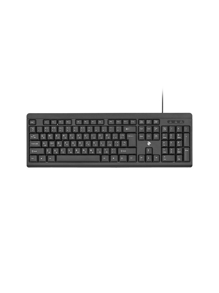 კლავიატურა: 2E KS108UB Wired Keyboard USB Black - 2E-KS108UB