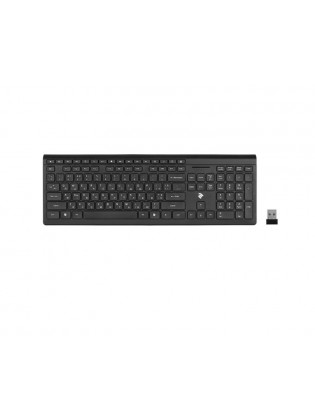 კლავიატურა: 2E KS210 Slim WL Keyboard Black - 2E-KS210WB
