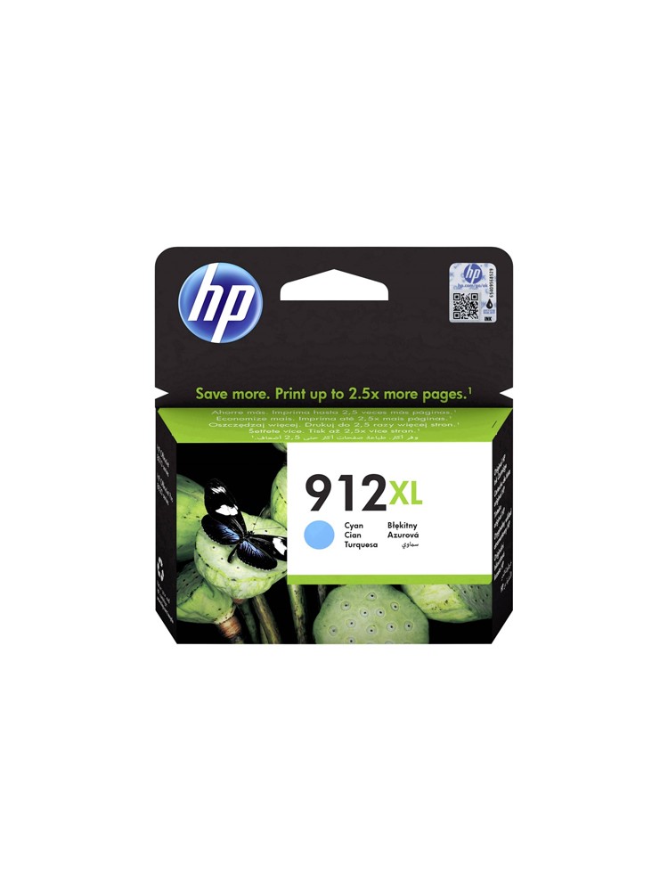 კარტრიჯი ჭავლური: HP 912XL High Yield Cyan Original Ink Cartridge - 3YL81AE