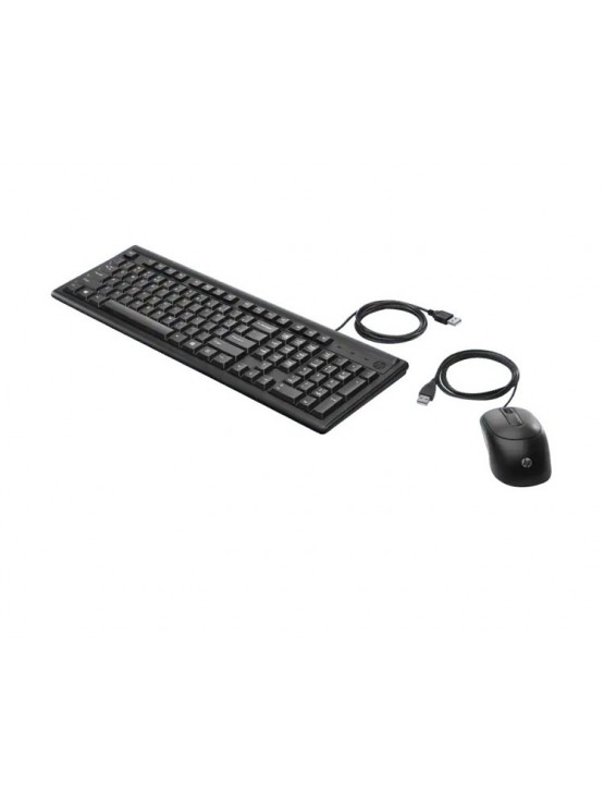 კლავიატურა-მაუსი: HP 160 Wired Combo Keyboard&Mouse Black - 6HD76AA