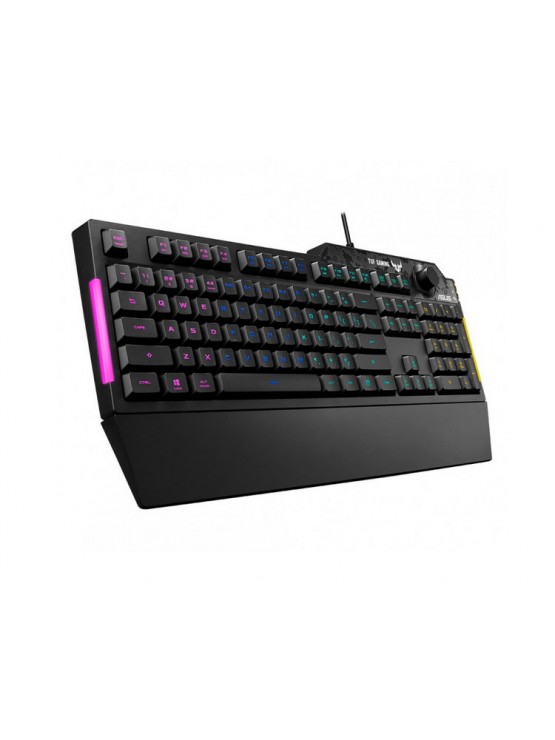 კლავიატურა: Asus TUF Gaming K1 Gaming Keyboard Black - 90MP01X0-BKRA00