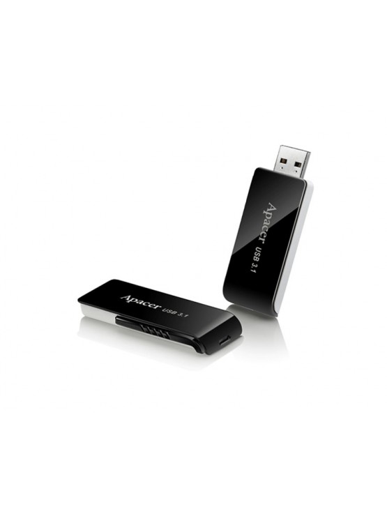 ფლეშ მეხსიერება: Apacer AH350 64GB USB3.1 Flash Drive Black - AP64GAH350B-1