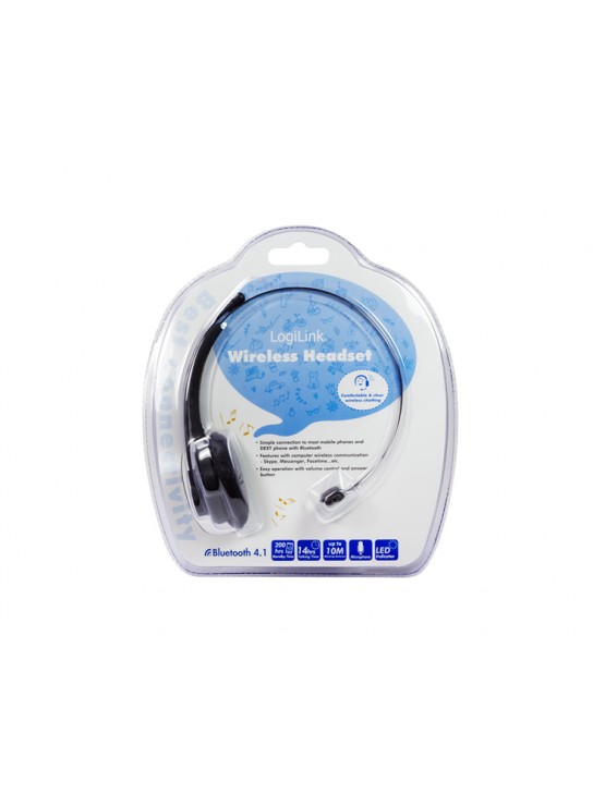 ყურსასმენი: Logilink BT0027 Bluetooth Headset, Mono, with headband and microphone