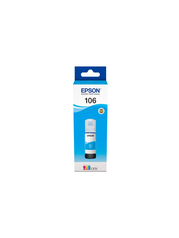 მელანი: Epson 106 EcoTank Cyan Ink Bottle 70ml Original - C13T00R240