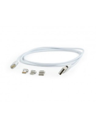კაბელი: Gembird CC-USB2-AMLM31-1M Magnetic USB charging combo 3-in-1