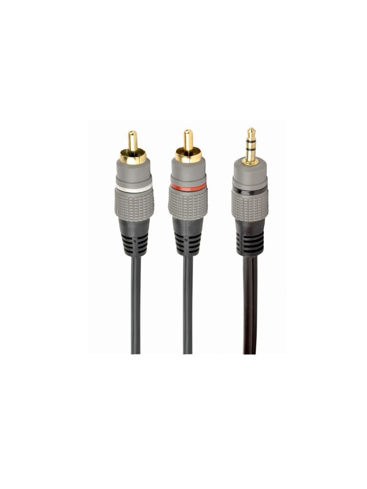 კაბელი: Gembird CCA-352-2.5M 3.5 mm stereo plug to 2*RCA plugs 2.5m