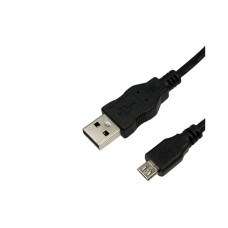 კაბელი: Logilink CU0034 USB Cable, USB 2.0, AM to Micro BM, black, 1,8m