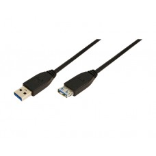 კაბელი: LogiLink CU0043 Extension Cable USB 3.0 Type A to Type A Black 3M