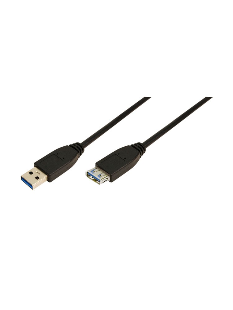 კაბელი: LogiLink CU0043 Extension Cable USB 3.0 Type A to Type A Black 3M