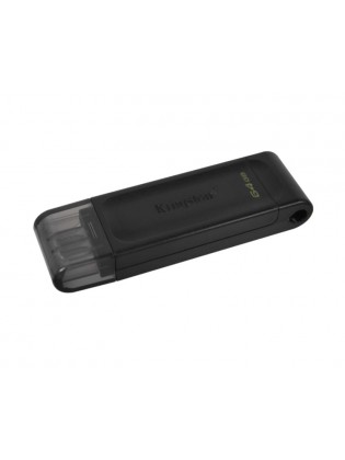 ფლეშ მეხსიერება: Kingston DataTraveler 70 64GB USB-C 3.2 Black - DT70/64GB