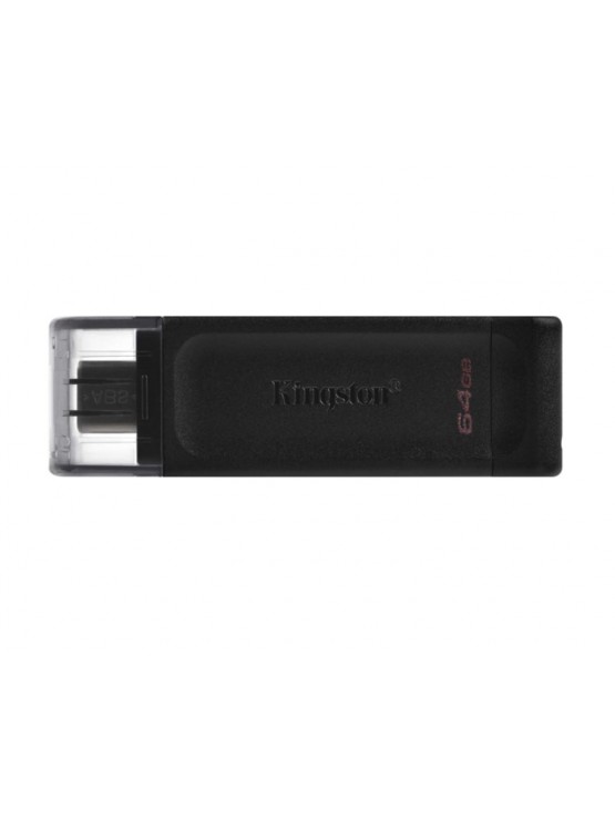 ფლეშ მეხსიერება: Kingston DataTraveler 70 64GB USB-C 3.2 Black - DT70/64GB
