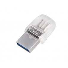 ფლეშ მეხსიერება: Kingston DataTraveler microDuo 3C 32GB USB 3.1 Silver - DTDUO3C/32GB