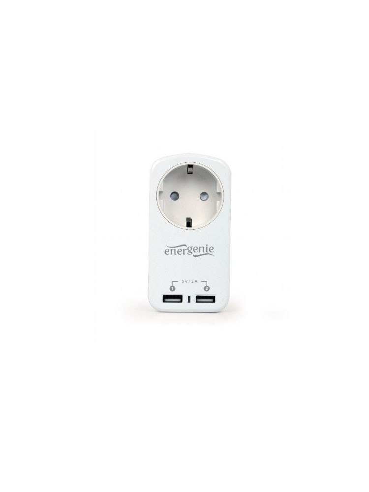 დამტენი: Gembird EG-ACU2-01-W 2-port USB charger 2.1 A