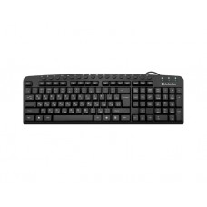 კლავიატურა: Defender Focus HB-470 RU Wired Keyboard Black - 45470