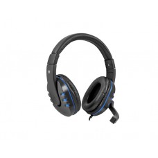 ყურსასმენი: Defender Warhead G-160 Gaming Headphones with microphone Black/Blue - 64118