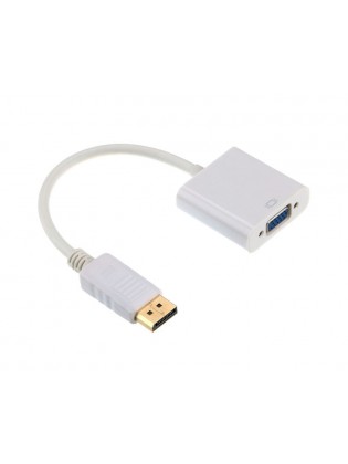 ადაპტერი: Gembird A-DPM-VGAF-02-W DisplayPort to VGA adapter cable white