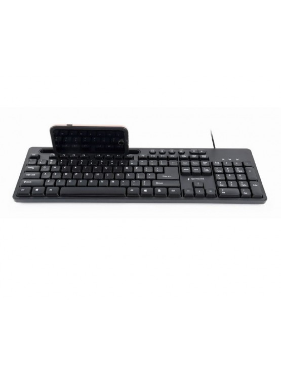 კლავიატურა: Gembird KB-UM-108 Multimedia keyboard with phone stand