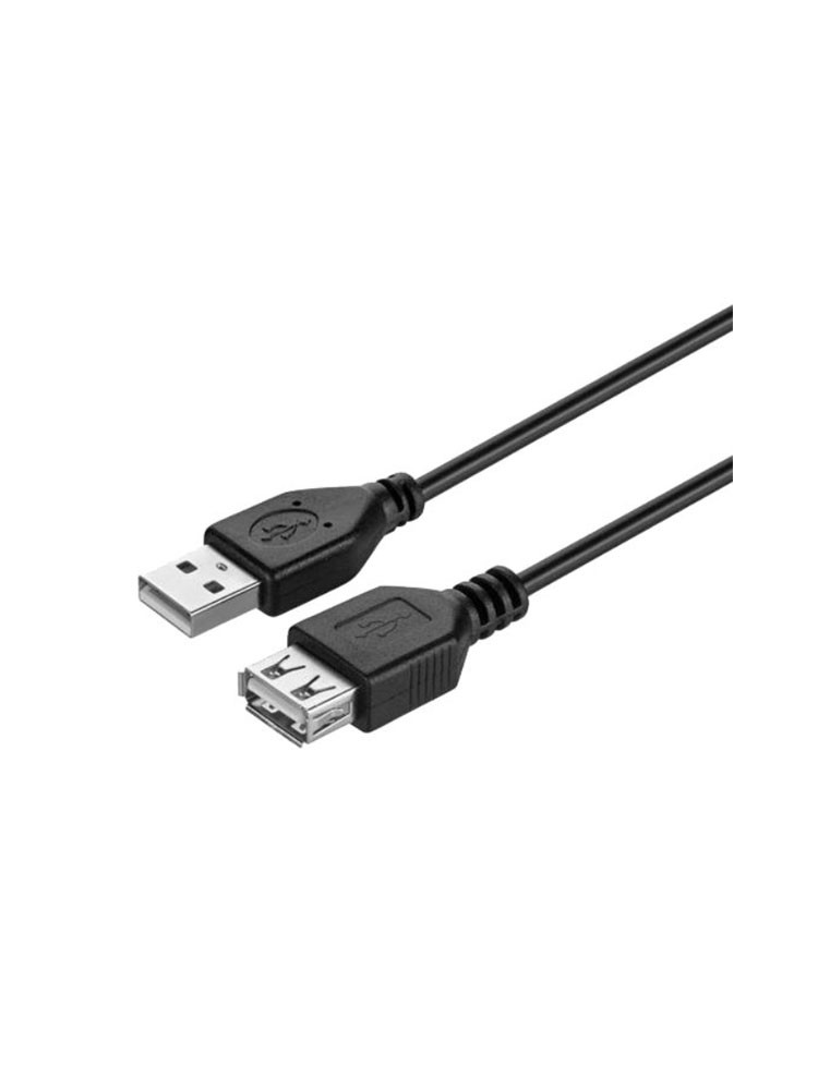კაბელი: KITs USB Cable Extension 1.8m Black - KITS-W-005