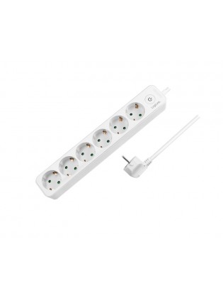 დენის ადაპტორი: Logilink LPS247 Socket Outlet 6-Way + Switch 1.5m White
