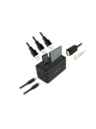ადაპტერი: Logilink UA0370 USB-C Docking Station 10-Port USB 3.2