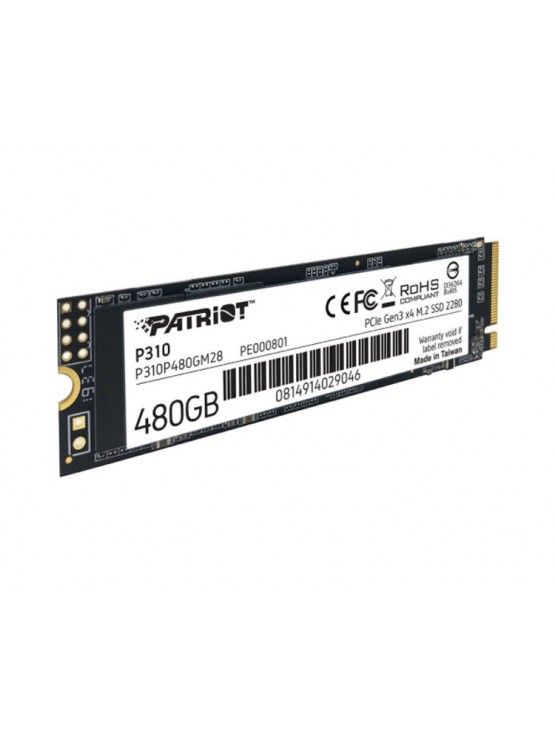 მყარი დისკი: Patriot P310 480GB M.2 2280 PCIe - P310P480GM28