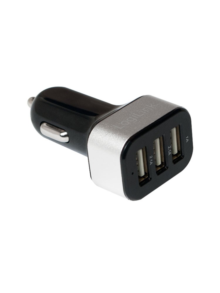 დამტენი: Logilink PA0082 USB 3-Port Car Charger 25.5W