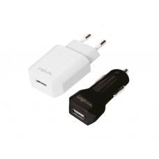 დამტენი: Logilink PA0109 USB Charger Set Car & AC
