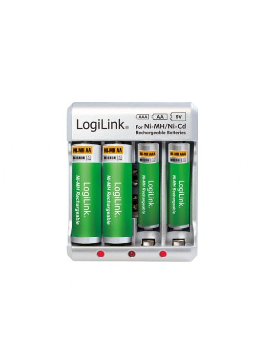 სამუხტი: Logilink PA0168 Battery Charger 4x AA or 4x AAA and 1x 9V battery