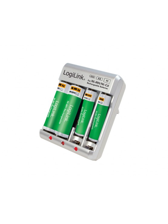 სამუხტი: Logilink PA0168 Battery Charger 4x AA or 4x AAA and 1x 9V battery