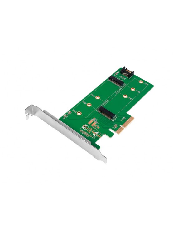 ადაპტერი: Logilink PC0083 PCI-Express Card, PCIE to M.2 PCIe SSD & M.2 SATA SSD
