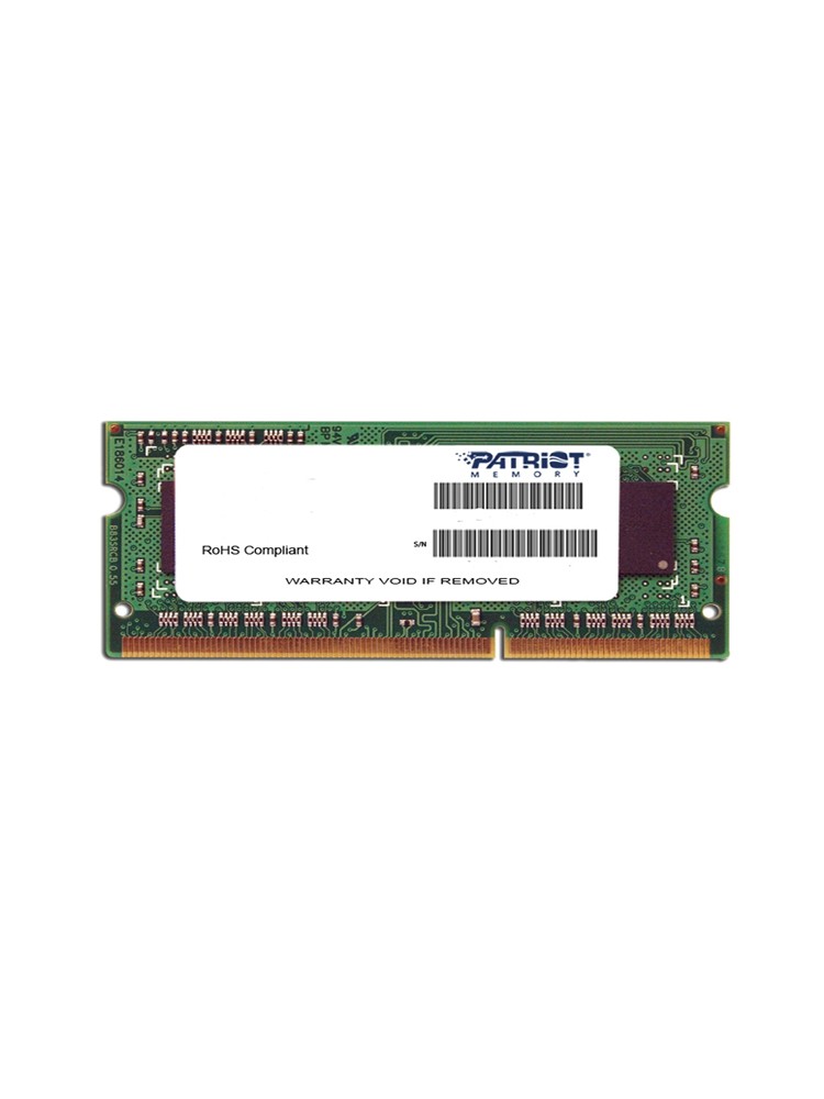 ოპერატიული მეხსიერება: Patriot DDR3 4GB 1600MHz SODIMM 1.35V - PSD34G1600L2S