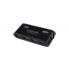 USB ჰაბი: Logilink UA0170 USB 3.0 HUB 4-port incl. 3.5A power supply black